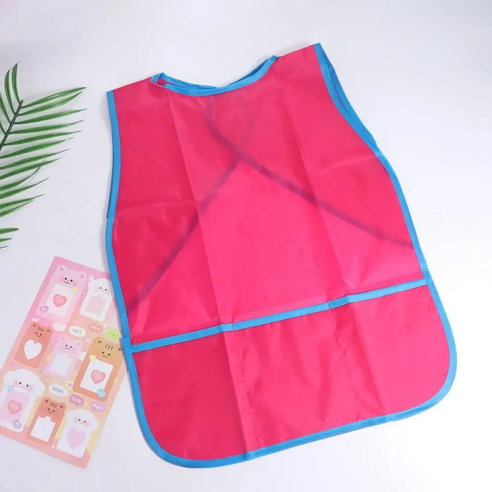 Waterproof Kids Art Smock with Pockets for Painting & Crafts