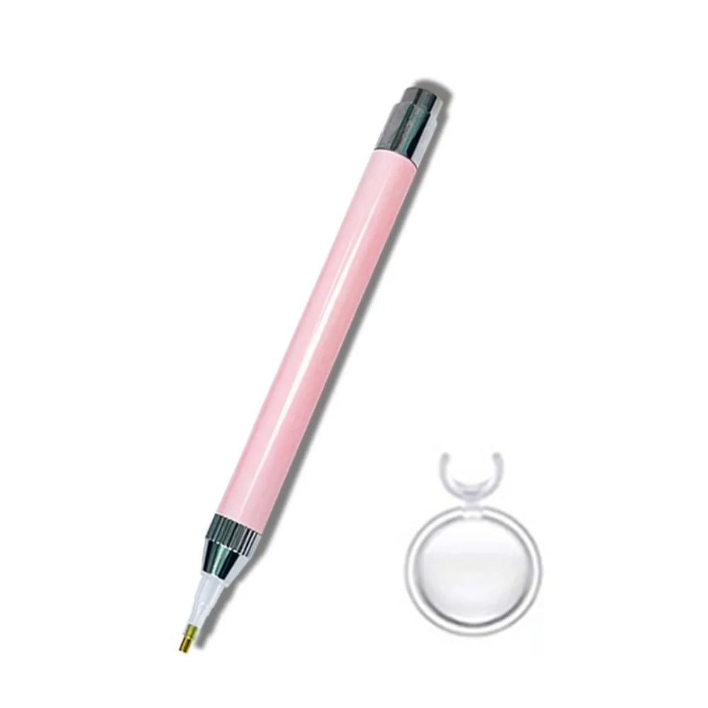 LED Diamond Painting Pen Kit with Multifunctional Tips and Magnifying Glass