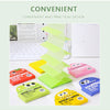 A collection of colorful sticky notes in various shapes and colors, including yellow, pink, green, and blue, displayed on a w