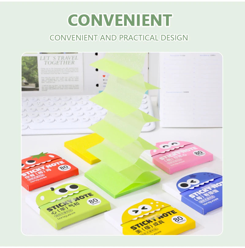 A collection of colorful sticky notes in various shapes and colors, including yellow, pink, green, and blue, displayed on a w