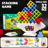 A box of the Balance Stacking Game shows colorful building blocks and accessories like a tower and cards.