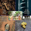 A collage showing tools, spiritual energies, water sources, and precious metals like gold.