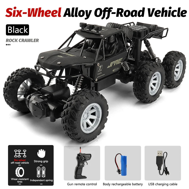 Six-Wheel Drive Off-Road RC Truck with Alloy Frame