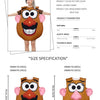 A brown Mr. Potato Head costume for a woman and a matching brown Mr. Potato Head costume for a man.