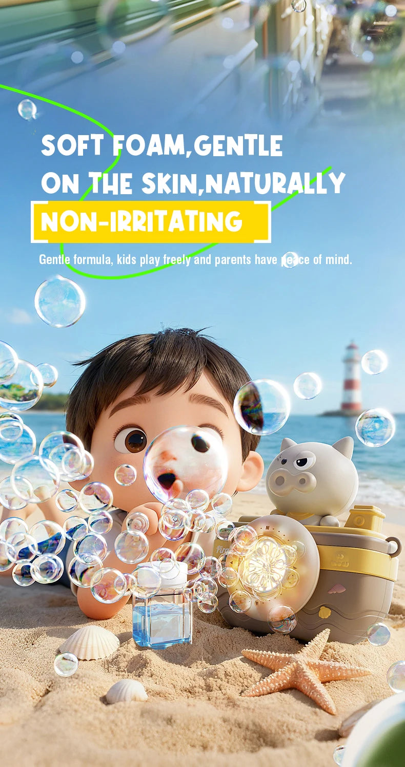 Bubble Blowing Camera Toy with Lights & Music
