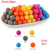 15mm Printed Silicone Beads Value Pack – 20 Pieces for DIY Jewelry & Crafts