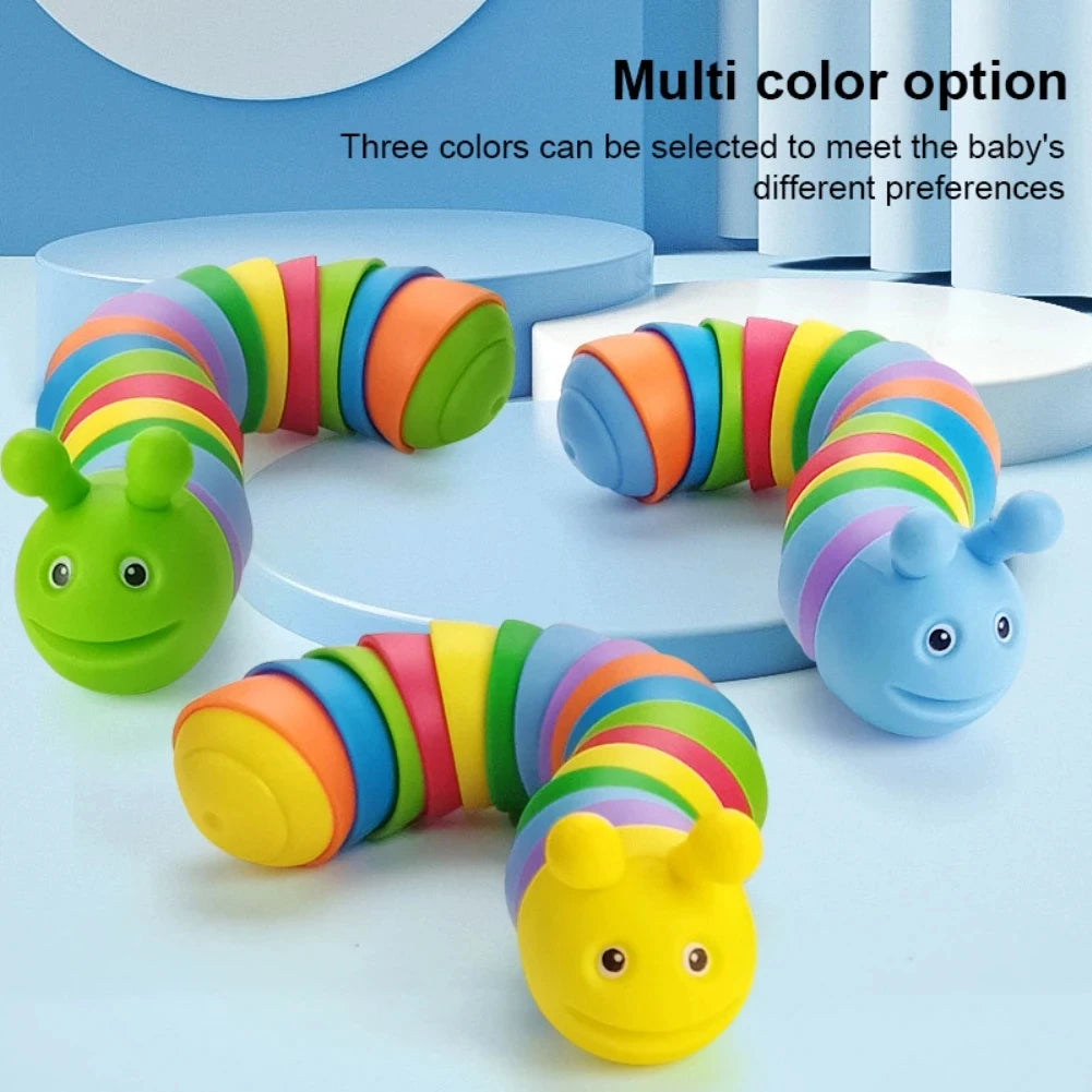 Articulated Fidget Slug Toy - Sensory Stress Relief for Kids and Adults