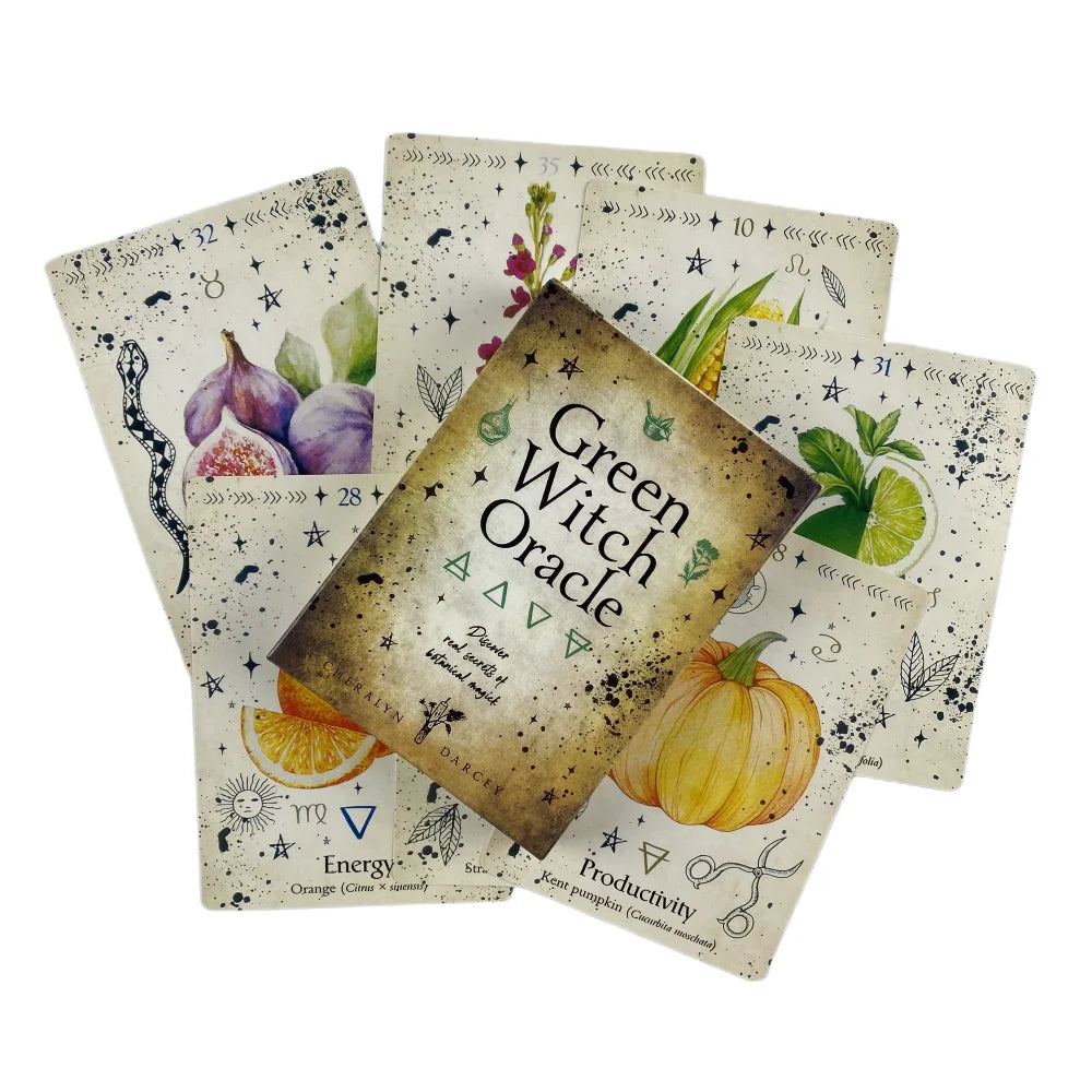 Green Witch Oracle Card Deck for Divination and Self-Reflection