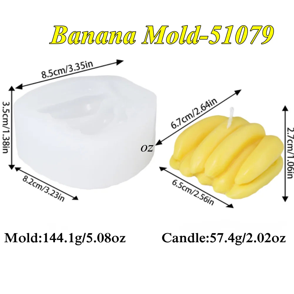 3D Food Silicone Candle Mold Set