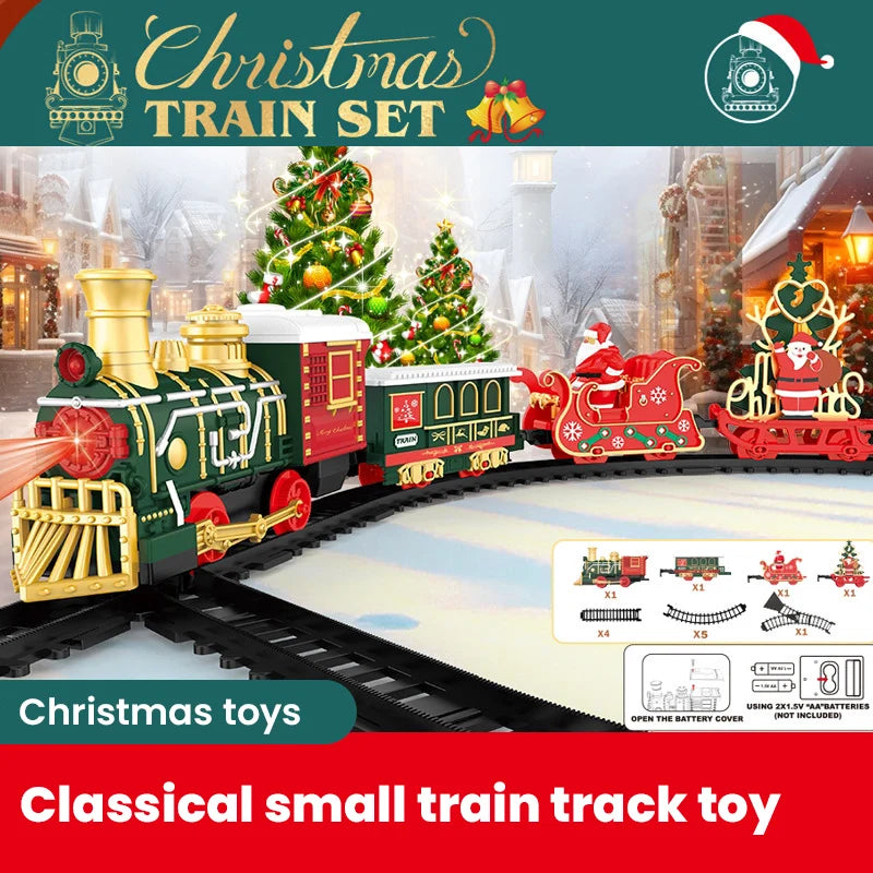Musical Christmas Train Set with Lights