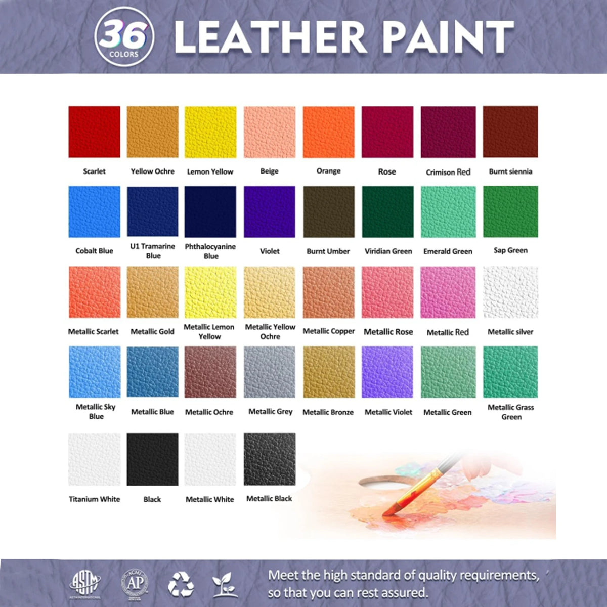 Professional Acrylic Leather Paint Set for Shoes, Bags & DIY Projects