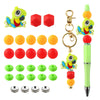A set of cartoon animal silicone beads in various colors and shapes for DIY jewelry making.