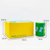 A yellow box containing a green glow-in-the-dark mini fitness figurine collectible.