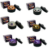 A collection of Halloween-themed squishy stress relief toys in various colors and shapes.
