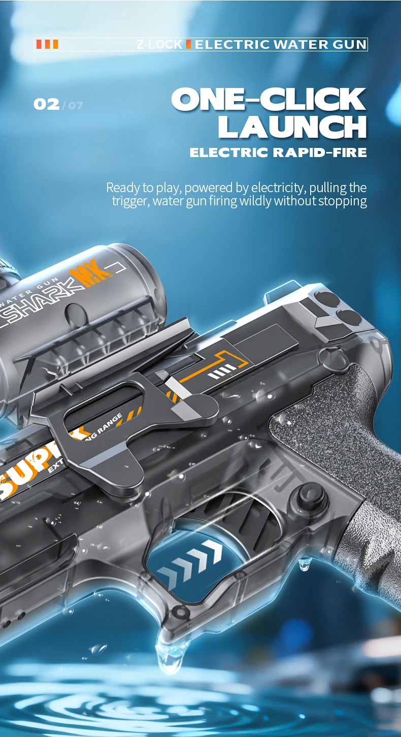 High-Pressure Electric Water Blaster with Flame LED Effect