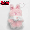 Adorable Plush Cartoon Keychain – Soft Pink Mini Pendant