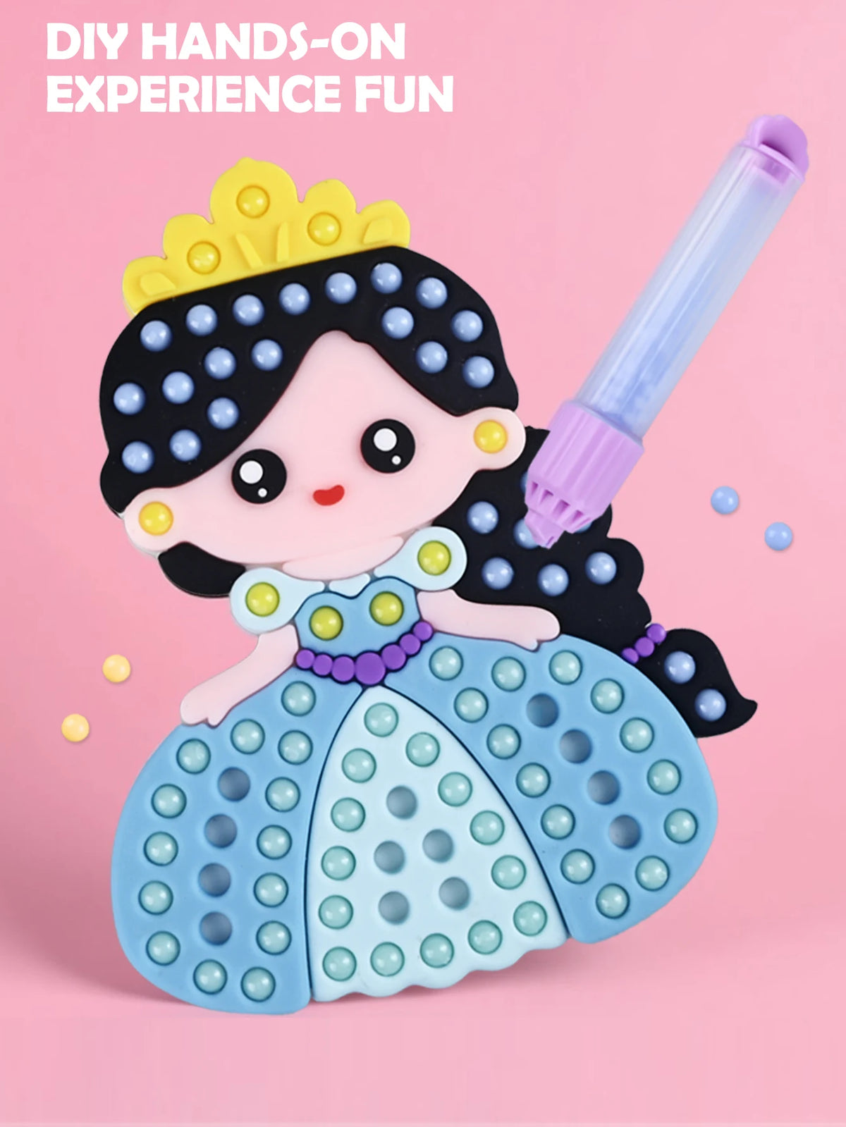 DIY Bead Pen Craft Kit for Girls - Rainbow & Princess Design