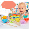 Wooden Clip Beads Color Sorting & Fine Motor Skills Toy