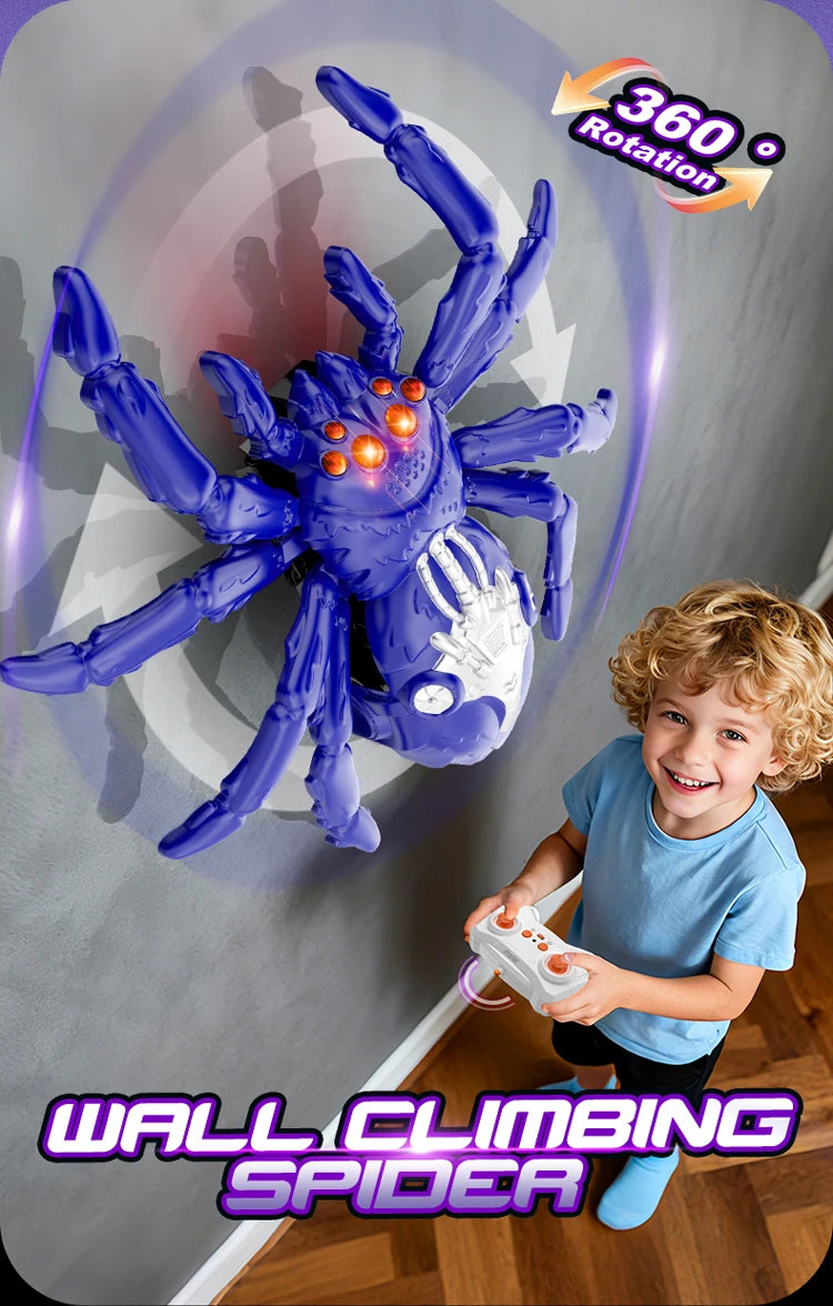 Remote Control Wall-Climbing Gecko Toy with LED Lights