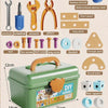 Kids Wooden Construction Tool Set with Electric Drill - 126 Pieces