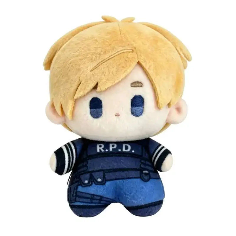 A plush doll set featuring characters Leon and Ashley from Resident Evil 9