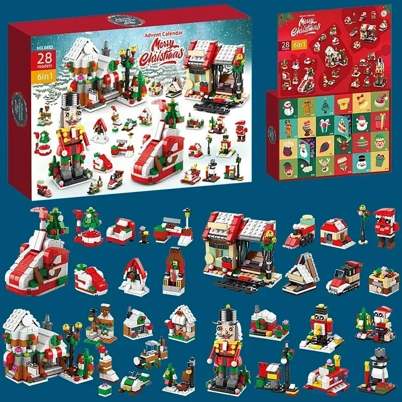 24-Day Christmas Advent Calendar with DIY Tree & Train Set