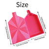 Pink large diamond painting tray with a pop-up plug for bead sorting shown from the side.