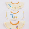 A set of three baby waterproof drool bibs featuring sweet ice cream and sunny day designs.