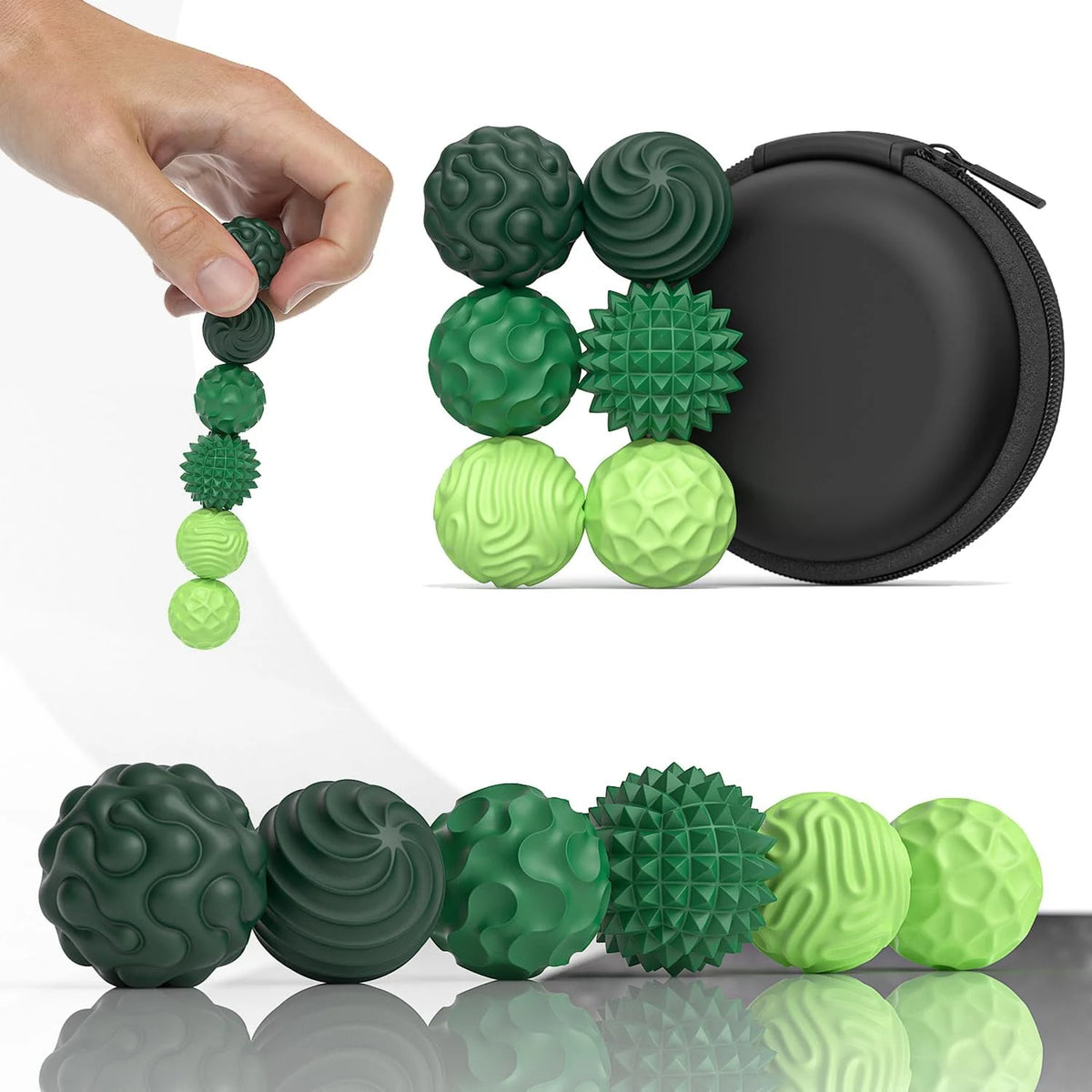 Magnetic Sensory Fidget Balls with Silicone Shell