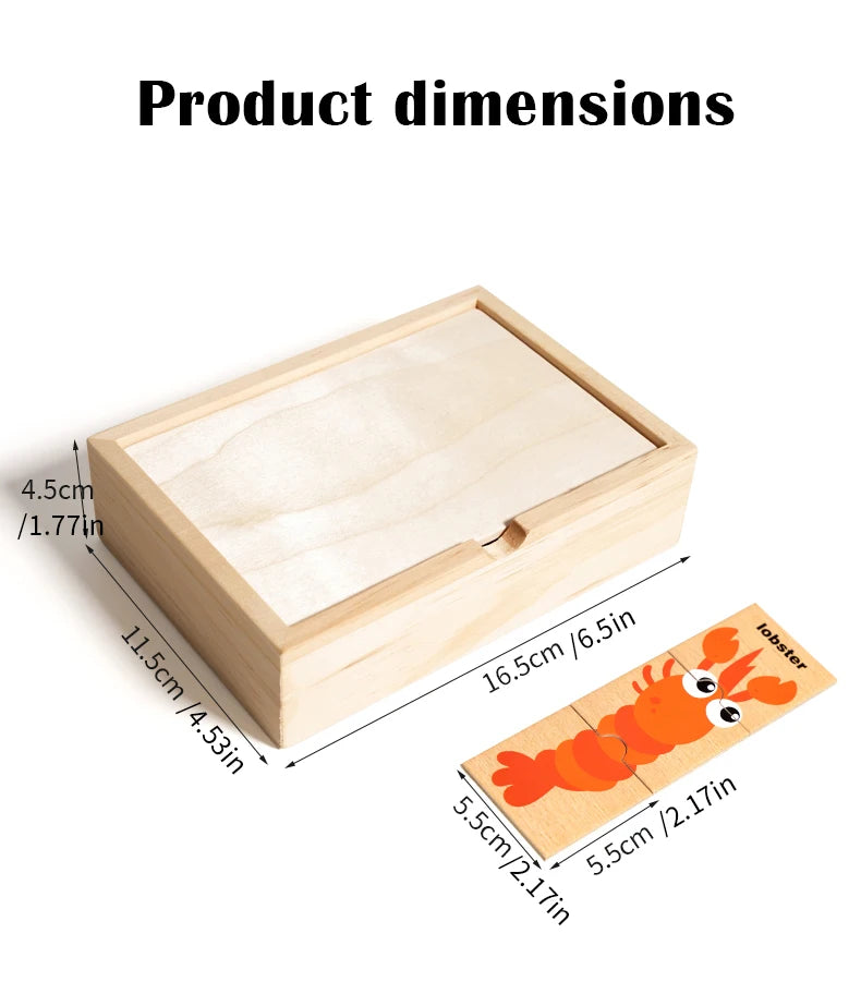 Wooden Animal Shape Puzzle for Early Learning