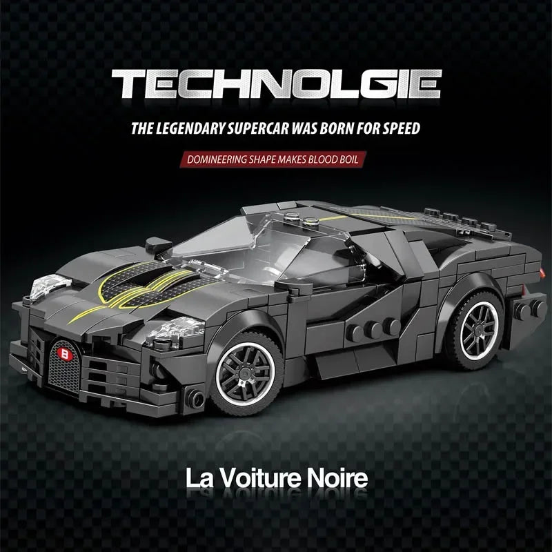 Supercar Model Building Block Kit