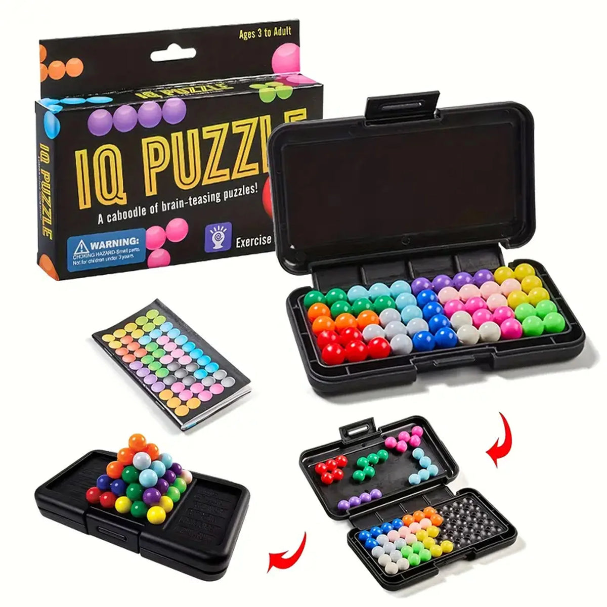 3D Pyramid IQ Puzzle Game – 120 Challenges for Kids & Adults