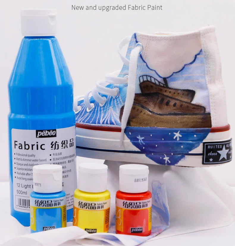 Permanent Fabric Paint for Clothes, T-Shirts & Canvas
