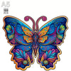 A colorful wooden puzzle set featuring a bee, flower, and cat in 3D jigsaw style.