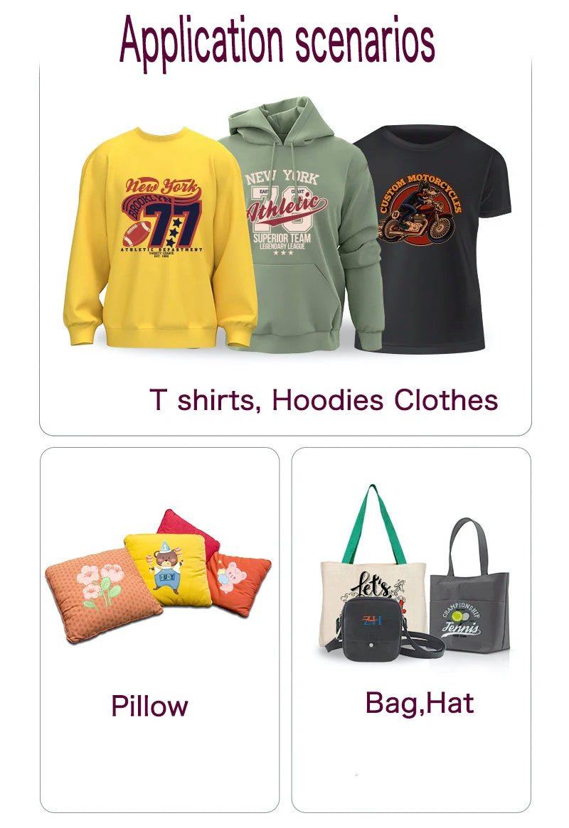 Custom Iron-On Heat Transfer Patches for Clothing & DIY Projects