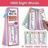 1000 Sight Words Flash Cards for Kids Learning Set