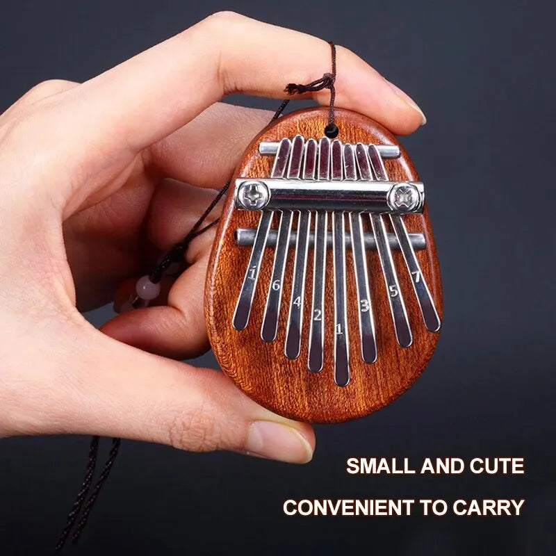 Wooden Kalimba Thumb Piano with Metal Chain