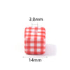 Classic Plaid Acrylic Cube Beads for Jewelry Making