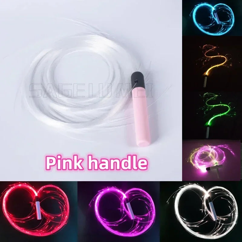 LED Fiber Optic Dance Whip with 7 Colors & 5 Modes