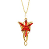 Elven Crystal Pendant Necklace in Gold