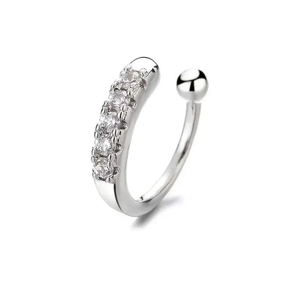 Adjustable Hypoallergenic Fake Nose Ring in Silver or Gold
