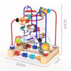 Wooden Bead Maze Roller Coaster Toy for Toddlers