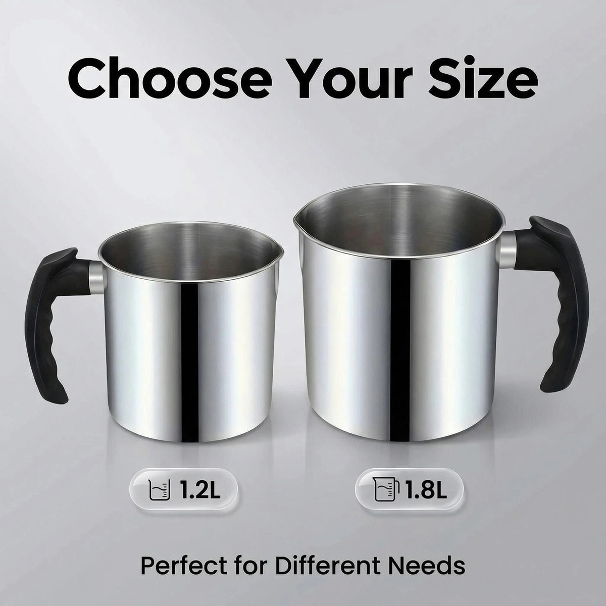 Stainless Steel Wax Melting Pitcher with Anti-Drip Spout