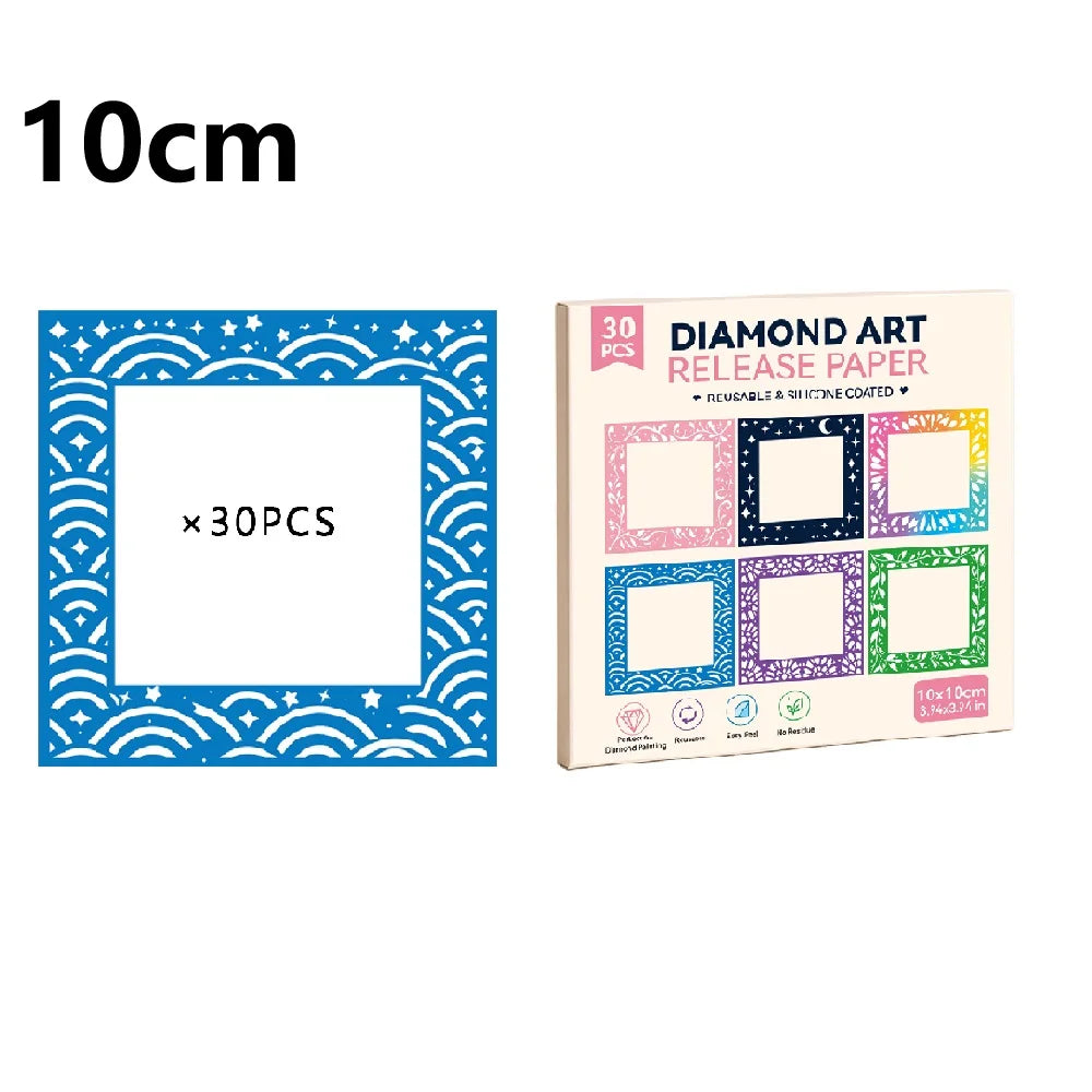 Box of 30 sheets of reusable non-stick release paper for diamond painting