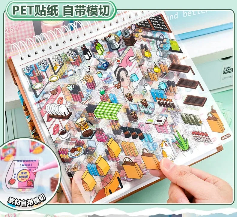 3D Sticker Scene Book — DIY Kawaii Decorative Craft Set