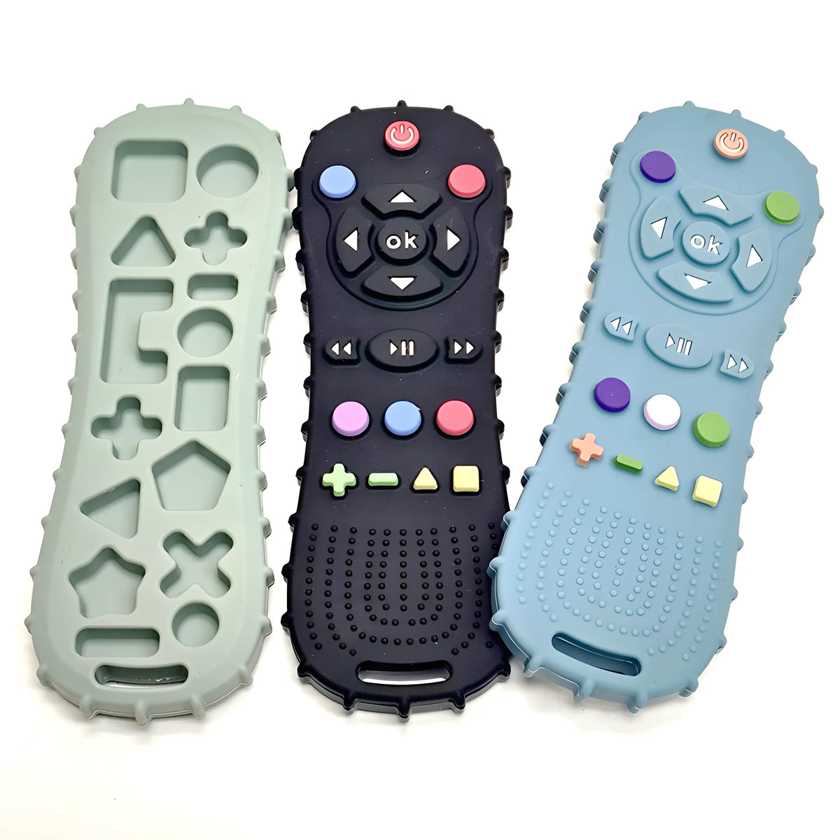 Silicone Baby Teether Remote Control with Anti-Eating Glove