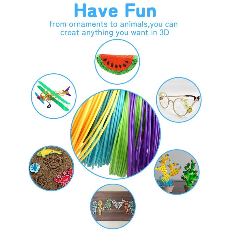 3D Printing Pen with LCD Display and PLA Filament for Kids