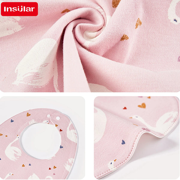 Soft Cotton Waterproof Baby Bibs (3-Pack, U-Shaped Design)