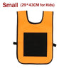 Small orange and black vest for kids used as a dodgeball or active outdoor party game