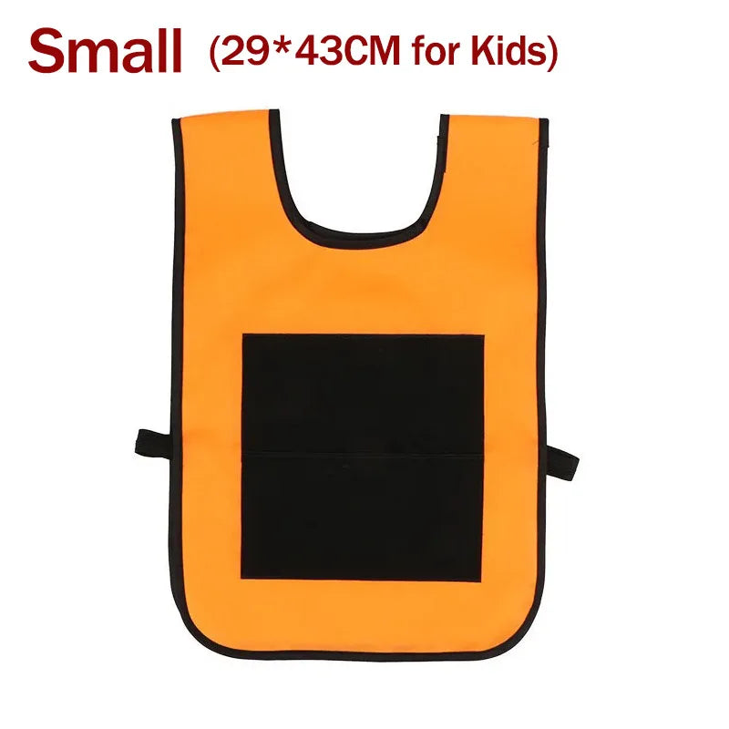 Small orange and black vest for kids used as a dodgeball or active outdoor party game